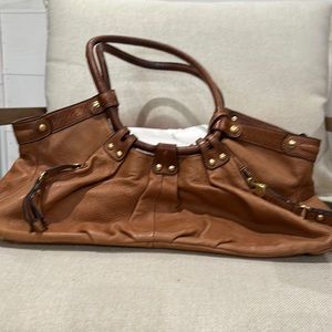 Cognac Brown leather purse